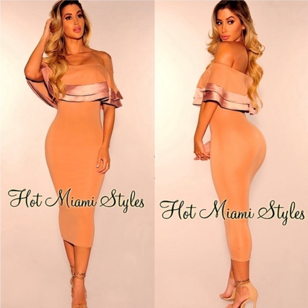 Size small Midi off the shoulder dress